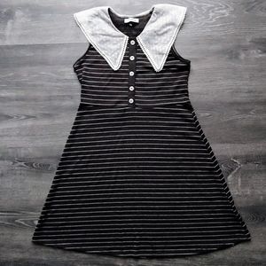 Ginger G pinstripe dress with peter pan collar